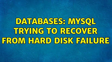 Databases: Mysql trying to recover from Hard disk failure