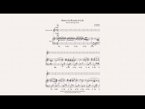 Merry Go Round of Life for Clarinet in Bb solo and Piano Accompaniment - Joe Hisaishi