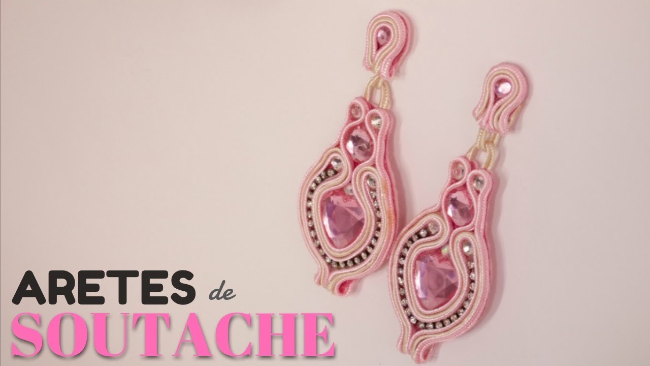 Aretes Soutache (hechos a mano) color rosa🌸FantasticAzul