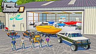 LUXURY BOAT DEALERSHIP! BUYING A $200,000 SPEED BOAT (ROLEPLAY) | FARMING SIMULATOR 2019 screenshot 5