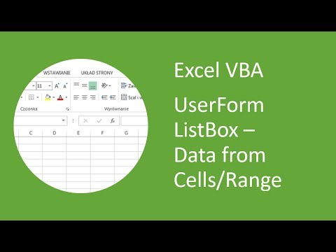 Excel UserForm - Fill ListBox With Data from Cells (VBA)