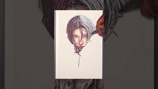 Sketching #Jake From #enhypen using ballpoint pens