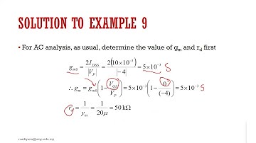 Video 1: FET Amplifier Design (Part 1)