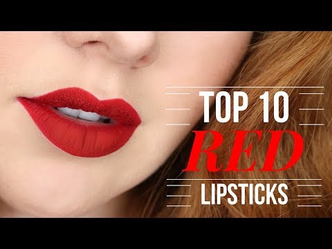 Top 10 Red Lipsticks (Drugstore & Highend) + Swatches!
