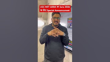 Special Announcement for UGC NET JUNE 2026 #ugcnetadda247 #ugcnetexam #ugcnetpaper1 #ugcnetpaper2