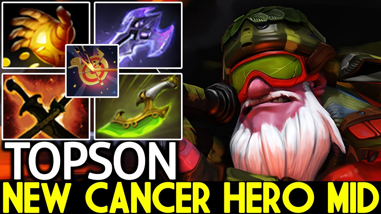 TOPSON [Sniper] New Cancer Hero Mid with Crazy Items Build Dota 2