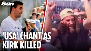 Viral bearded man seen cheering after Charlie Kirk’s death reveals why he screamed ‘USA’