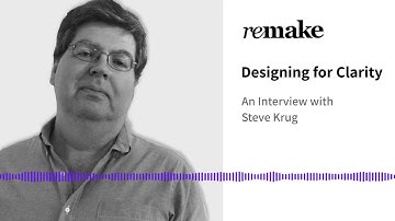 018. Steve Krug: Designing for Clarity