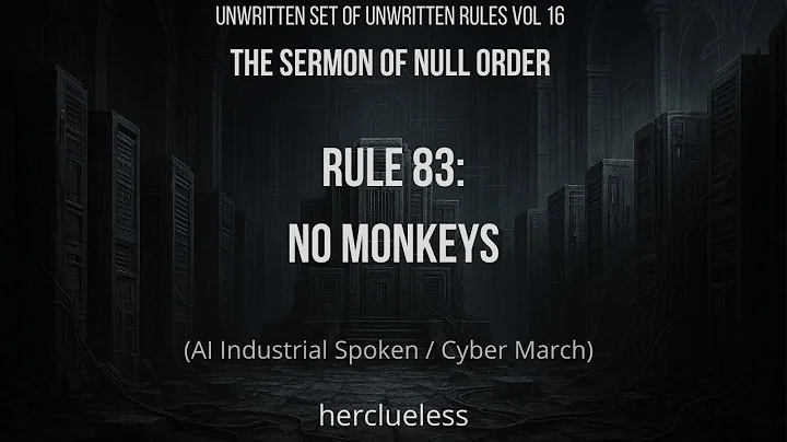 rule 83: no monkeys | herclueless (AI Industrial Spoken / Cyber March)