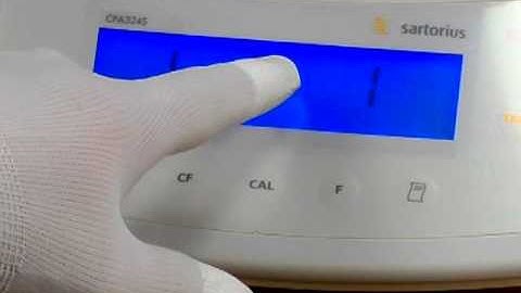 Sartorius Calibration Service Mode