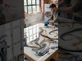 “Marble Effect Epoxy Table 😍 | Luxury Resin Art Transformation | Satisfying Woodworking Shorts”
