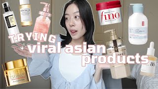 TRYING POPULAR ASIAN HAIR & BODY CARE PRODUCTS FOR 7 DAYS ♡ unbox, review & self care