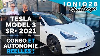 Essai conso Tesla Model 3 SR+ 2021 : le top de l'efficience, vraiment ? (Ioniq 28 challenge)