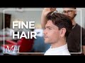 Mens haircut for fine hair  cut and style