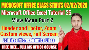 MS Excel tutorial 25 view menu part 2 || in hindi || by dev bind || technical dev