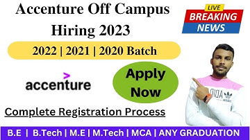 Accenture Off Campus Drive 2023 Hiring for Associate Software Engineer Position
