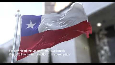 Chile flag with 3d effect blowing in the wind 3D Flag V2 long