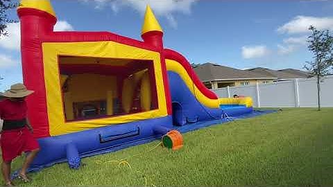 Roll up the bounce house combo inflatable waterslide - August 2, 2020