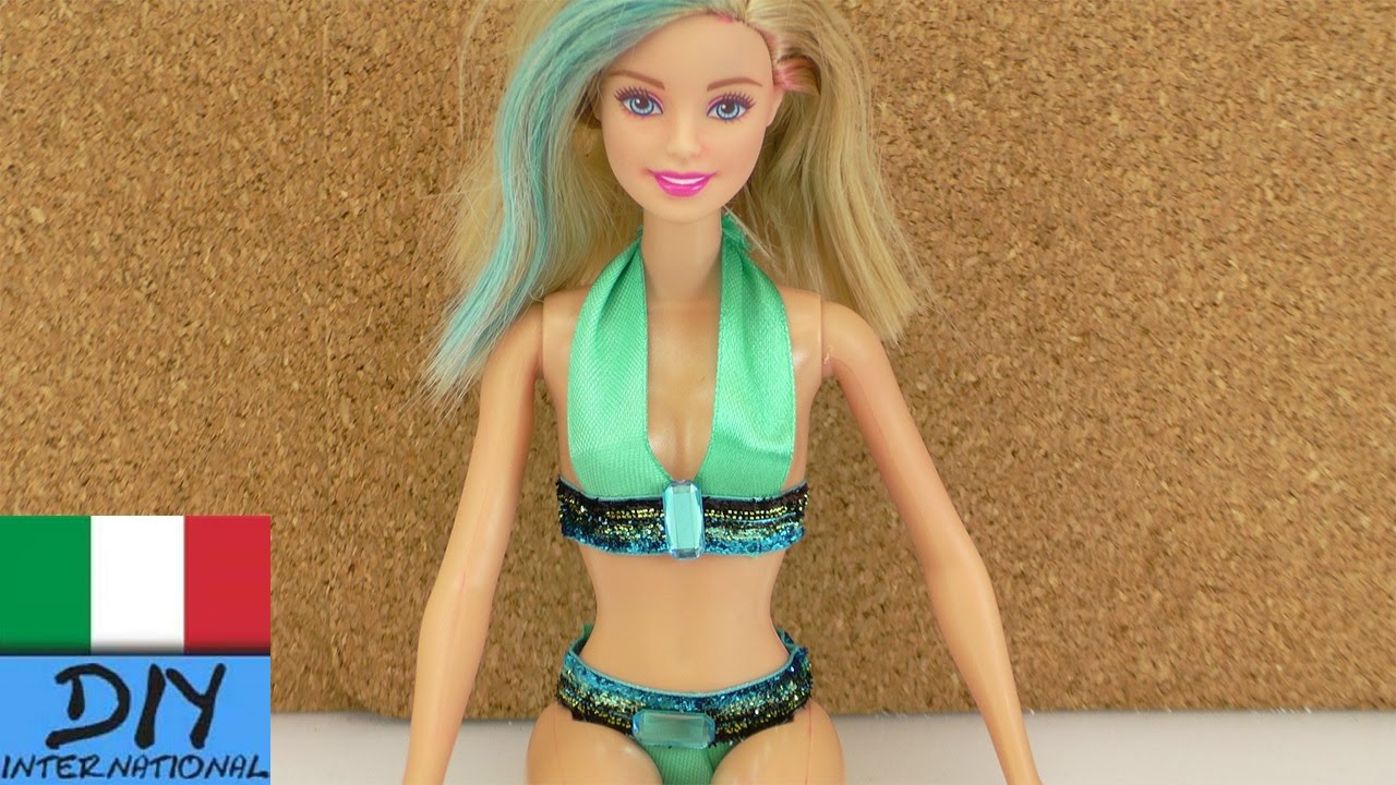 Bikini per barbie fai da te – moda mare glamour e luccicante per una barbie  fashion! - YouTube