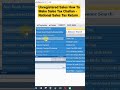 Unregistered sales how to file national sales tax return part 9