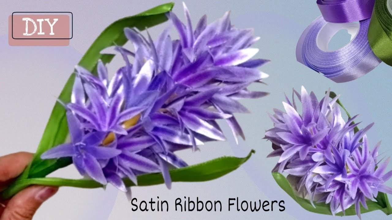 DIY How to Make Hyacinth Flower with Satin Ribbon Easy Dutch