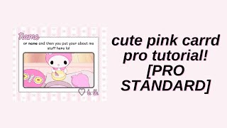 cute pink carrd pro tutorial! [PRO STANDARD] screenshot 2