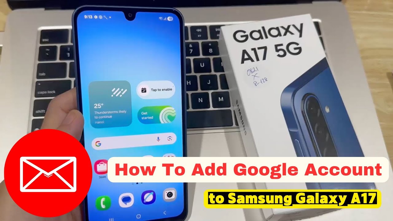 How To Add Google Account To Samsung Galaxy A17 - YouTube