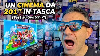 SWITCH 2 SU 201 POLLICI "IN TASCA"!! CON RAYNEO AIR 4 PRO #nintendoswitch #switch2 #rayneo #switch