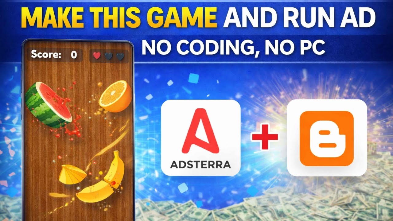 Make Fruit Cutting Game & Earn Money from Ads 💰 In Hindi