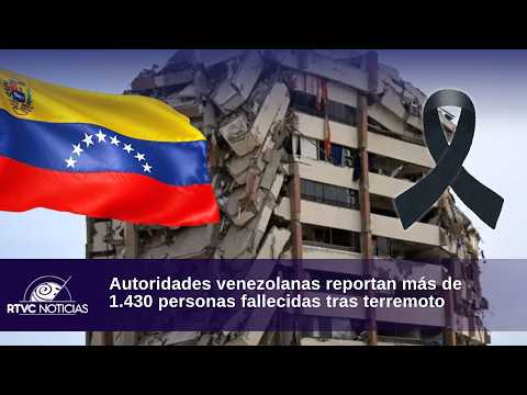 ⁣Autoridades venezolanas reportan más de 1.430 personas fallecidas tras terremoto