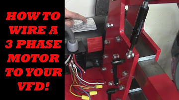 How to wire a 3 phase motor to a VFD