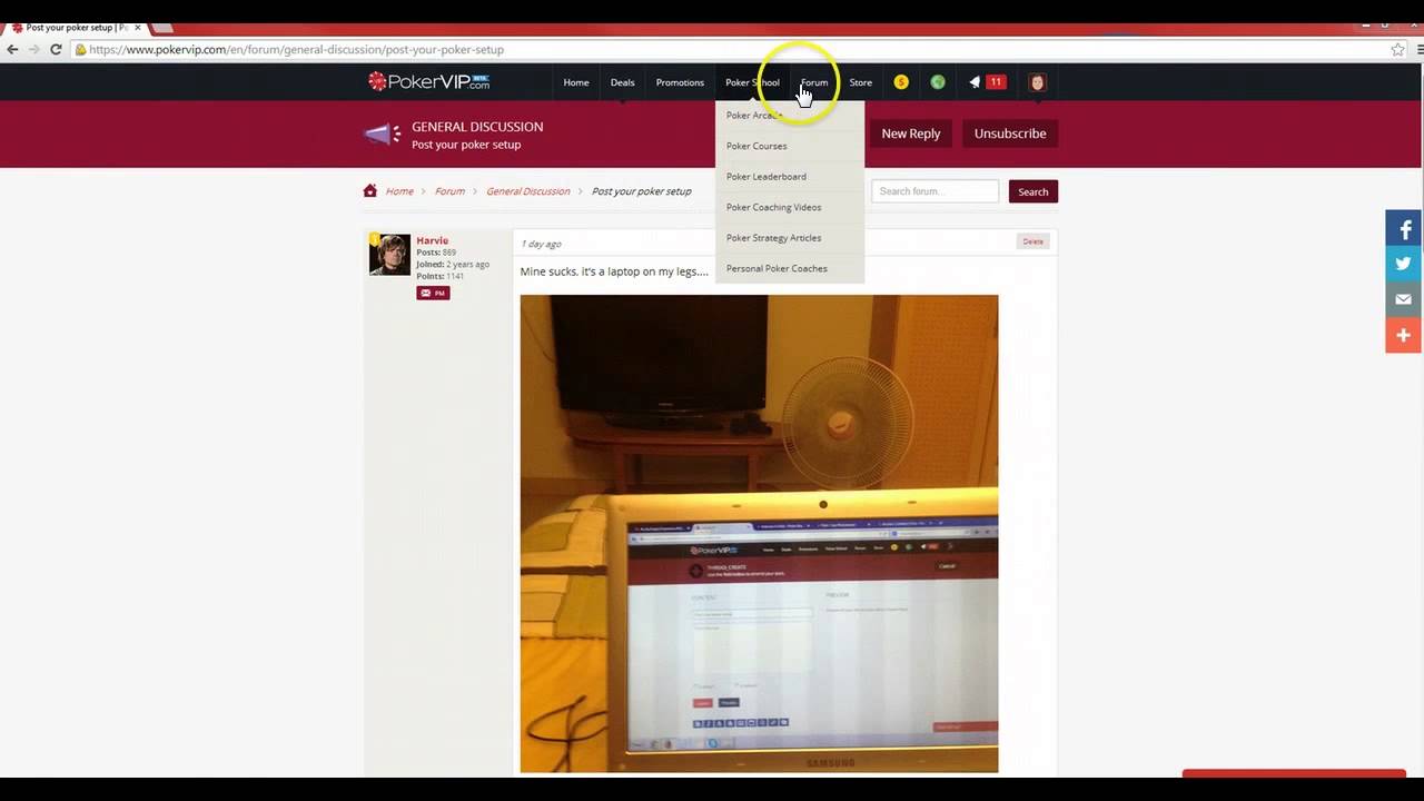 New PokerVIP Website - Forum Walkthrough