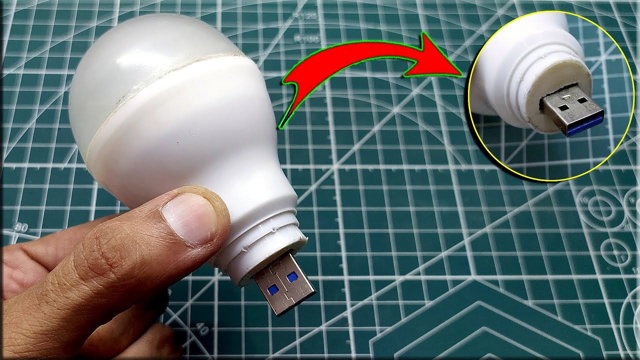 Convert Any AC 220v LED Bulb Into DC 3.7v to 5v USB LED DIY USB Led
