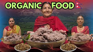 Organic Nepali Food Gundruk Dhido//Dhido Recipe//Traditional cooking//Village Organic Food