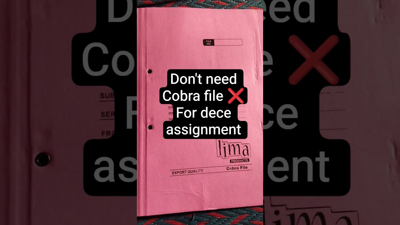 ignou dece assignment doesn't need any cobra file❌ 