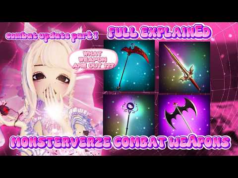 Monsterverze Combat Weapons Are Out Now !! What Weapons Are In This Update ll Stats And Upgrades