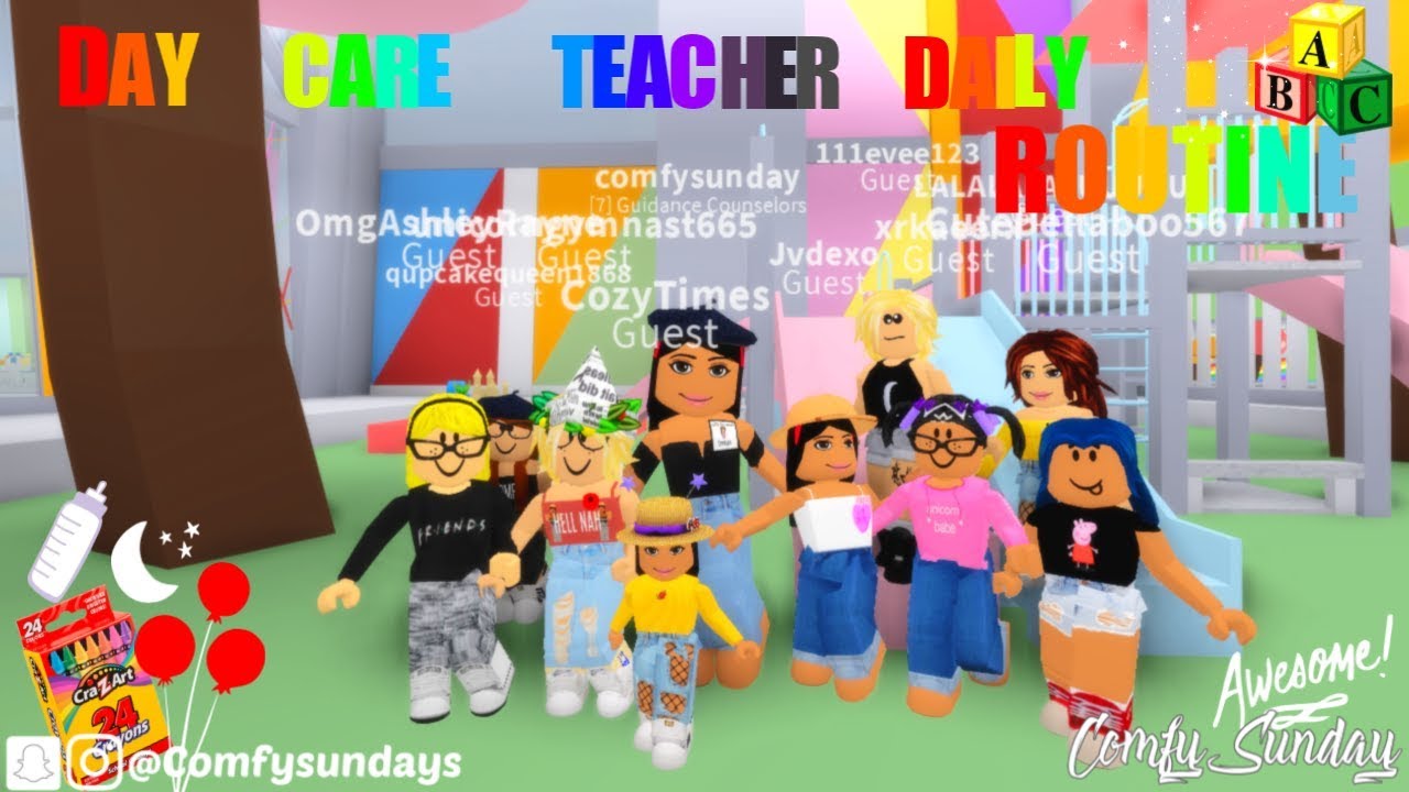 Daycare Teacher Daily Routine Ii Roblox Bloxburg - comfysunday roblox avatar