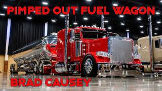 Walkaround and roll out of Brad Causey s sweet Peterbilt tanker setup 4k
