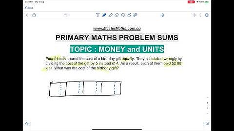 MONEY and MODEL DRAWING Question | Learn Problem Sums | PSLE MATHS PREP