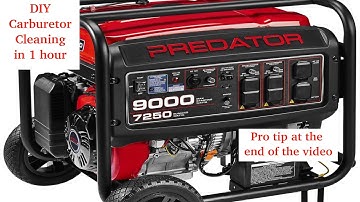 Cleaning Carburetor on Harbor Freight Predator 9000 Gas Generator for Peak Performance!