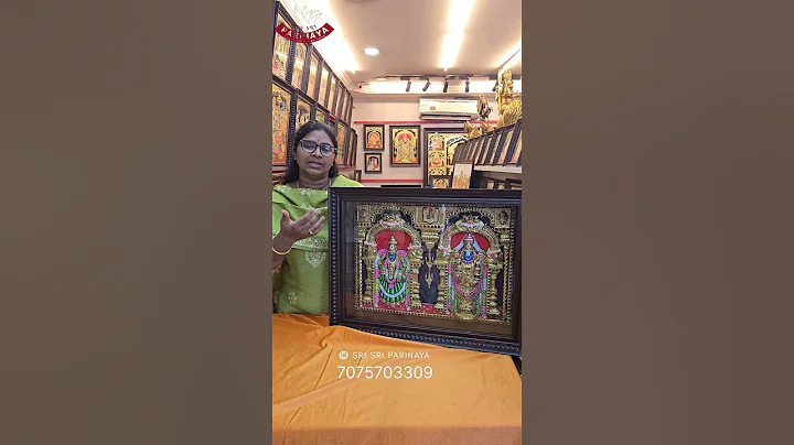 Balaji Padmavati tanjore painting for orders message us on whatsapp 7075703309 #srisriparinaya