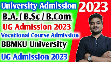BBMKU University UG Admission 2023 Vocational Course admission Process 2023 , Complete details