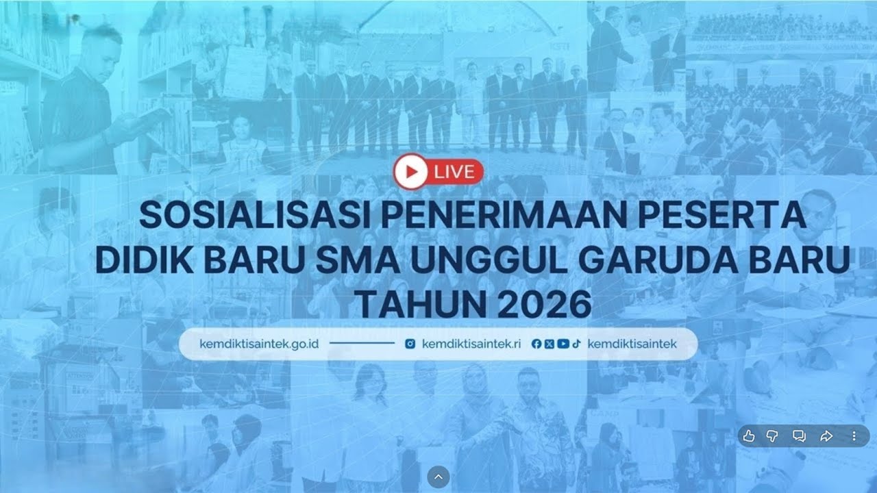 LIVE: Sosialisasi Penerimaan Peserta Didik Baru SMA UNGGUL GARUDA BARU Tahun 2026