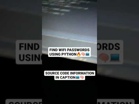 Find WiFi passwords using python #shorts