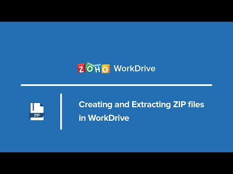 Creating and Extracting ZIP Files - Zoho WorkDrive