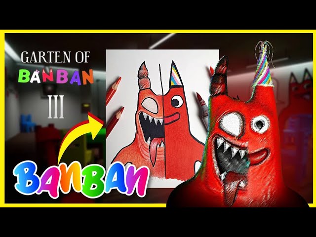 Como Desenhar e Pintar a Banbaleena do jogo Garten of BanBan #desenhar