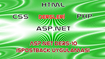 Asp.net Dropdownlist Uygulaması IsPostBack - Ders 10