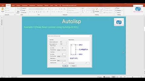 Beam section using Autolisp and DCL