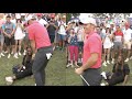 Rory McIlroy&#39;s Ball Hits and LANDS On Spectator&#39;s Lap!