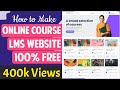 How to create online course lms educational website like udemy with wordpress 2023  tutor lms